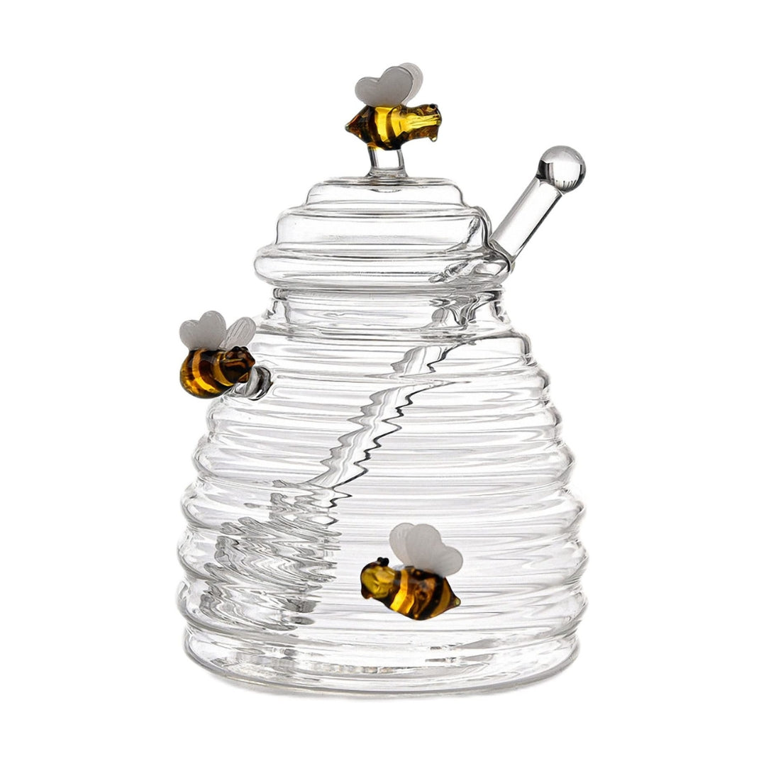 CLAREO - GLASS HONEY JAR